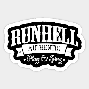 Runhell Authentic White Sticker